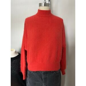 Vintage angora, rabbit and lambs wool batwing sweater mod retro sweater